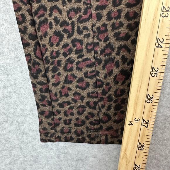 BLANK NYC Clark Legging WMNS 31 Brown Leopard Print Pull On Stretchy Ponte Knit - Picture 12 of 13